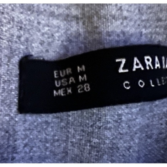 ZARA Basic Gray Belted Dress Pant/Trousers With Side Zipper Womens sz Medium - Picture 3 of 7